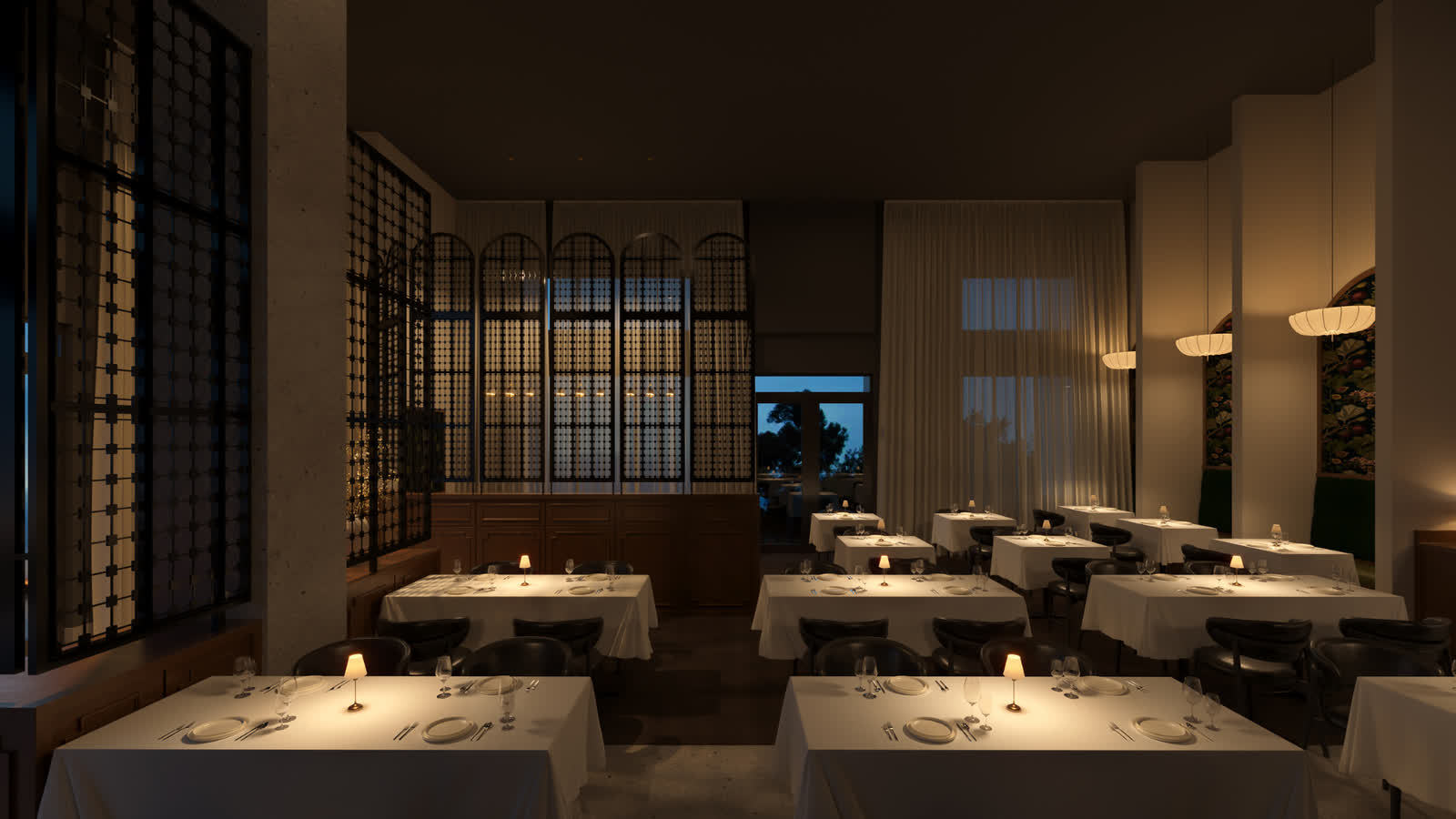 Dining room at Lilli by Chef Tyler Vorce, Chinatown Las Vegas