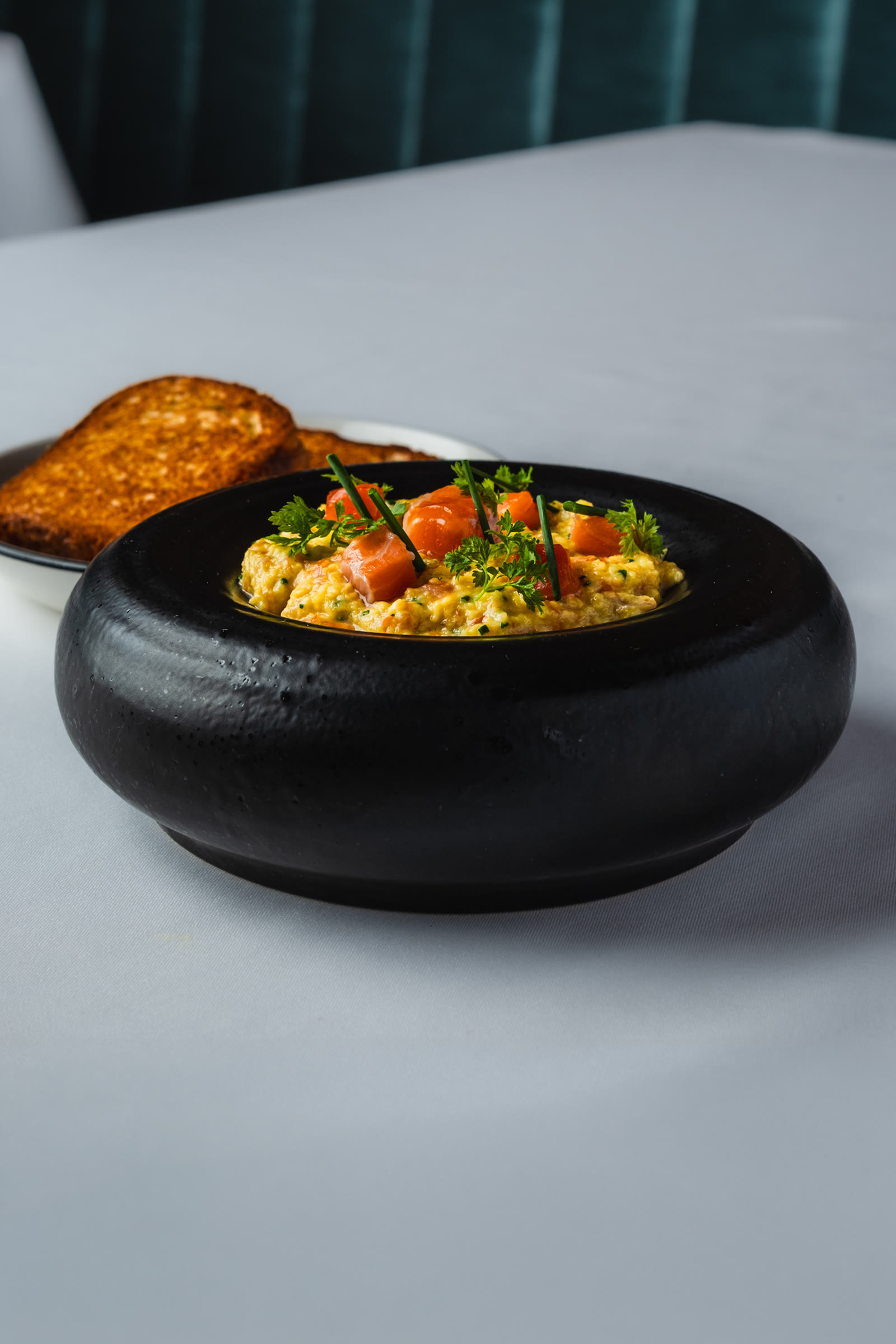 Soft scramble and bakery fare at Bar Boheme in the Arts District