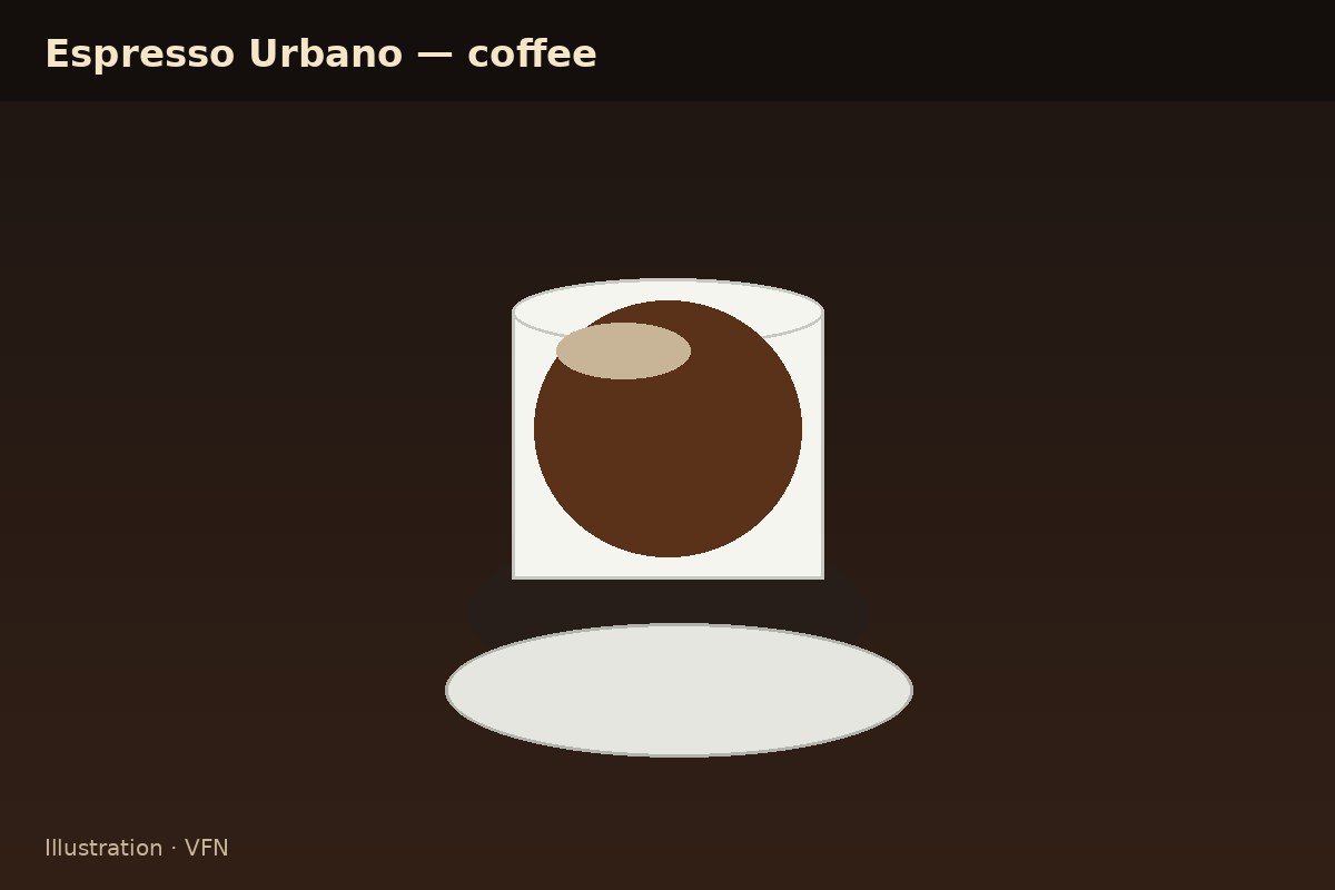 Illustrated espresso coffee cup (VFN illustration)