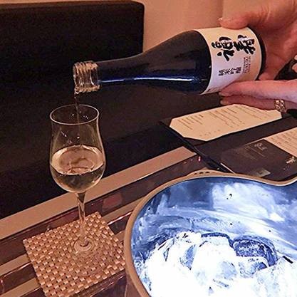 Sake poured at Yui Edomae Sushi (official Yui Edomae Sushi photo)