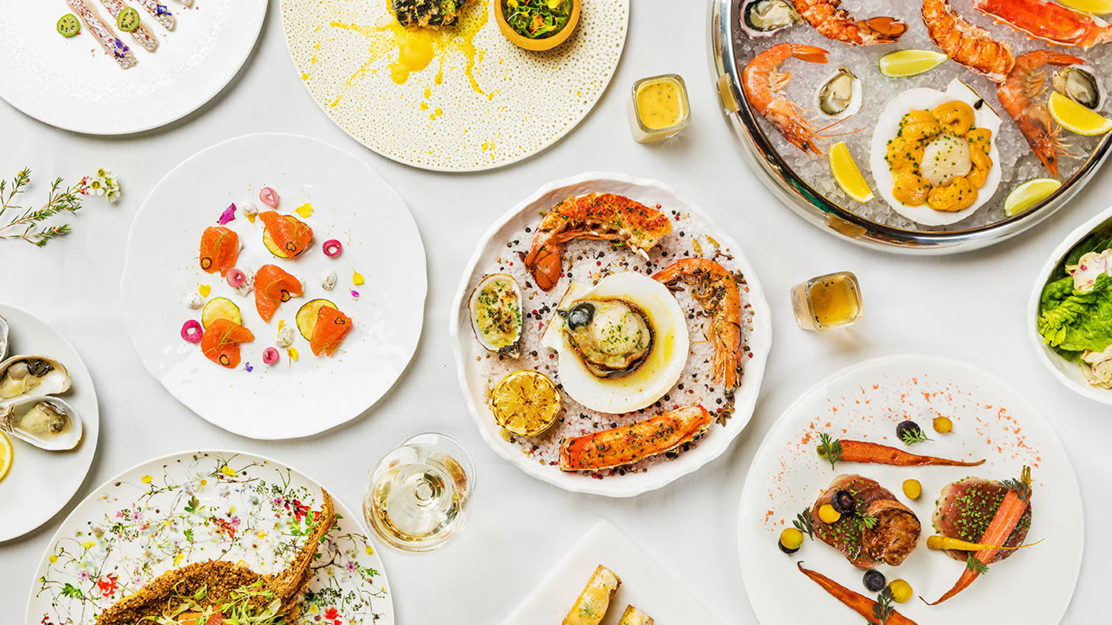 Seafood dishes from Michael Mina at Bellagio (official Mina Group photo)